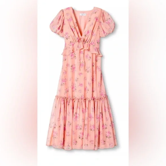 LoveShackFancy For Target Pink/Peachy Fleur Dress Size 2 - Picture 13 of 14